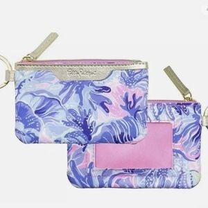 Lilly Pulitzer Pink and Blue Floral Keychain Pouch